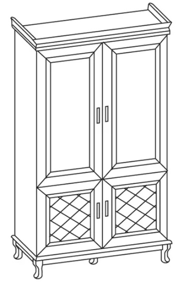 Фото Шкаф Ванесса (129) двухдверный от производителя Ставрополь Мебель в Красноперекопске по цене 21 770 ₽