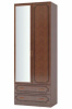 Фото Шкаф Лакированный ШР-2 (82) двухдверный с зеркалом от производителя Браво-мебель в Красноперекопске по цене 19&nbsp;310 ₽