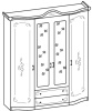 Фото Шкаф Сильвия (190) четырехдверный от производителя Ставрополь Мебель в Красноперекопске по цене 32&nbsp;170 ₽