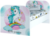 Кровать детская Тойс КР-08 (СМ 80х180) ( 80х180 , ЛДСП , белый/little pony , без подъемного мех. , без ящиков , без матраса (БТС) )